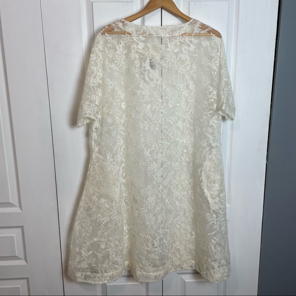 Sheer Embroidered Dress - Picture 3 of 10